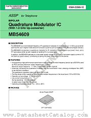 MB54609 datasheet pdf Fujitsu Microelectronics