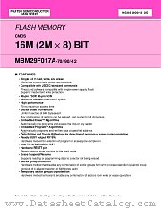 MBM29F017A-12 datasheet pdf Fujitsu Microelectronics