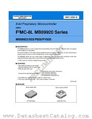 MB89923 datasheet pdf Fujitsu Microelectronics