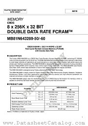 MB81N643289-50 datasheet pdf Fujitsu Microelectronics