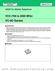 VC-80 SERIES datasheet pdf Fujitsu Microelectronics