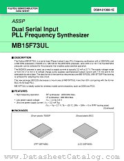MB15F73UL datasheet pdf Fujitsu Microelectronics