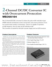 MB39A104 datasheet pdf Fujitsu Microelectronics