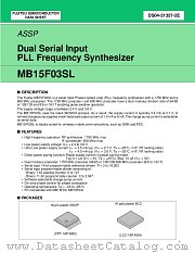 MB15F03SL datasheet pdf Fujitsu Microelectronics