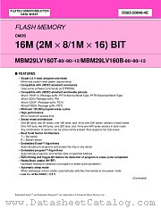 MBM29LV160B-12 datasheet pdf Fujitsu Microelectronics