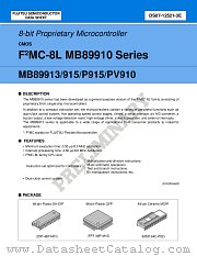 MB89913 datasheet pdf Fujitsu Microelectronics