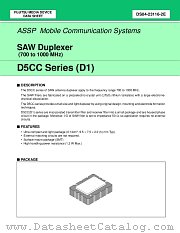 D5CC SERIES (D1) datasheet pdf Fujitsu Microelectronics
