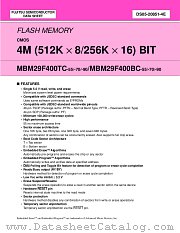 MBM29F400BC-90 datasheet pdf Fujitsu Microelectronics