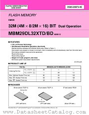 MBM29DL32XBD-80 datasheet pdf Fujitsu Microelectronics