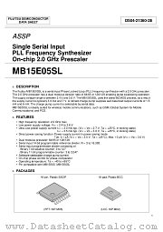 MB15E05SL datasheet pdf Fujitsu Microelectronics