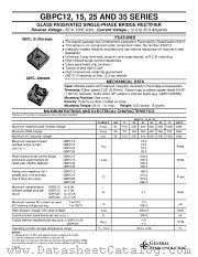 GBPC15 SERIES datasheet pdf General Semiconductor