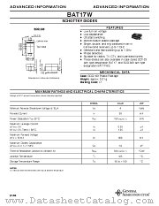 BAT17W datasheet pdf General Semiconductor