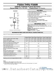 P300B datasheet pdf General Semiconductor