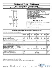 SRP600J datasheet pdf General Semiconductor