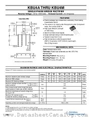 KBU4A datasheet pdf General Semiconductor