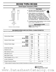 BC559 datasheet pdf General Semiconductor