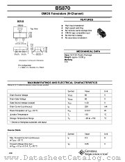 BS870 datasheet pdf General Semiconductor