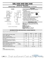 SBL1030 datasheet pdf General Semiconductor