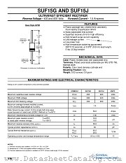 SUF15J datasheet pdf General Semiconductor
