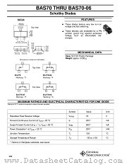 BAS70 datasheet pdf General Semiconductor