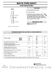 BAV21 datasheet pdf General Semiconductor