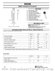 BS208 datasheet pdf General Semiconductor