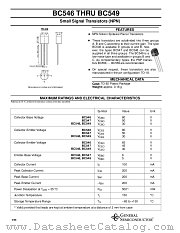 BC548 datasheet pdf General Semiconductor