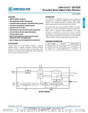 GS7005 datasheet pdf Gennum Corporation