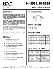 HI-8586 datasheet pdf Holt Integrated Circuits