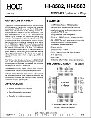 HI-8582 datasheet pdf Holt Integrated Circuits