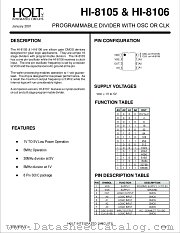 HI-8105 datasheet pdf Holt Integrated Circuits