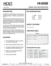 HI-8588 datasheet pdf Holt Integrated Circuits