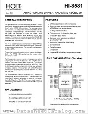 HI-8581 datasheet pdf Holt Integrated Circuits