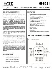 HI-8281 datasheet pdf Holt Integrated Circuits