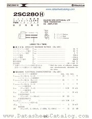 2SC280H datasheet pdf Hitachi Semiconductor