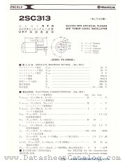 2SC313 datasheet pdf Hitachi Semiconductor