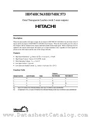 HD74HC573 datasheet pdf Hitachi Semiconductor