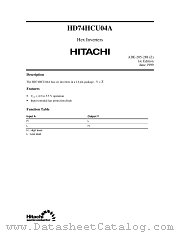 HD74HCU04A datasheet pdf Hitachi Semiconductor