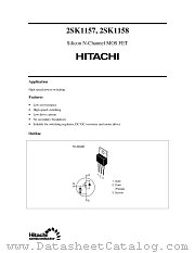 2SK1158 datasheet pdf Hitachi Semiconductor