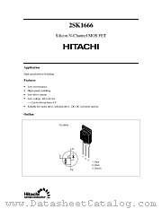 2SK1666 datasheet pdf Hitachi Semiconductor
