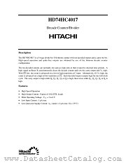 HD74HC4017 datasheet pdf Hitachi Semiconductor