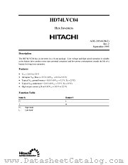 HD74LVC04 datasheet pdf Hitachi Semiconductor