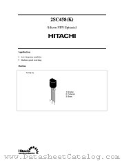 2SC458 datasheet pdf Hitachi Semiconductor