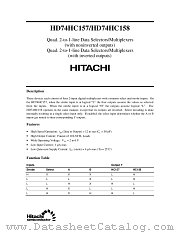 HD74HC158 datasheet pdf Hitachi Semiconductor