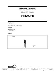 2SD2491 datasheet pdf Hitachi Semiconductor