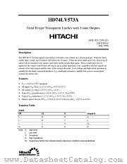 HD74LV573A datasheet pdf Hitachi Semiconductor