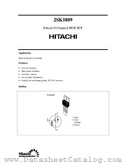 2SK1809 datasheet pdf Hitachi Semiconductor
