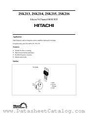 2SK215 datasheet pdf Hitachi Semiconductor