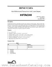 HD74LVC245A datasheet pdf Hitachi Semiconductor