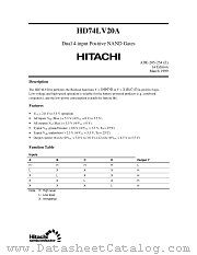 HD74LV20A datasheet pdf Hitachi Semiconductor
